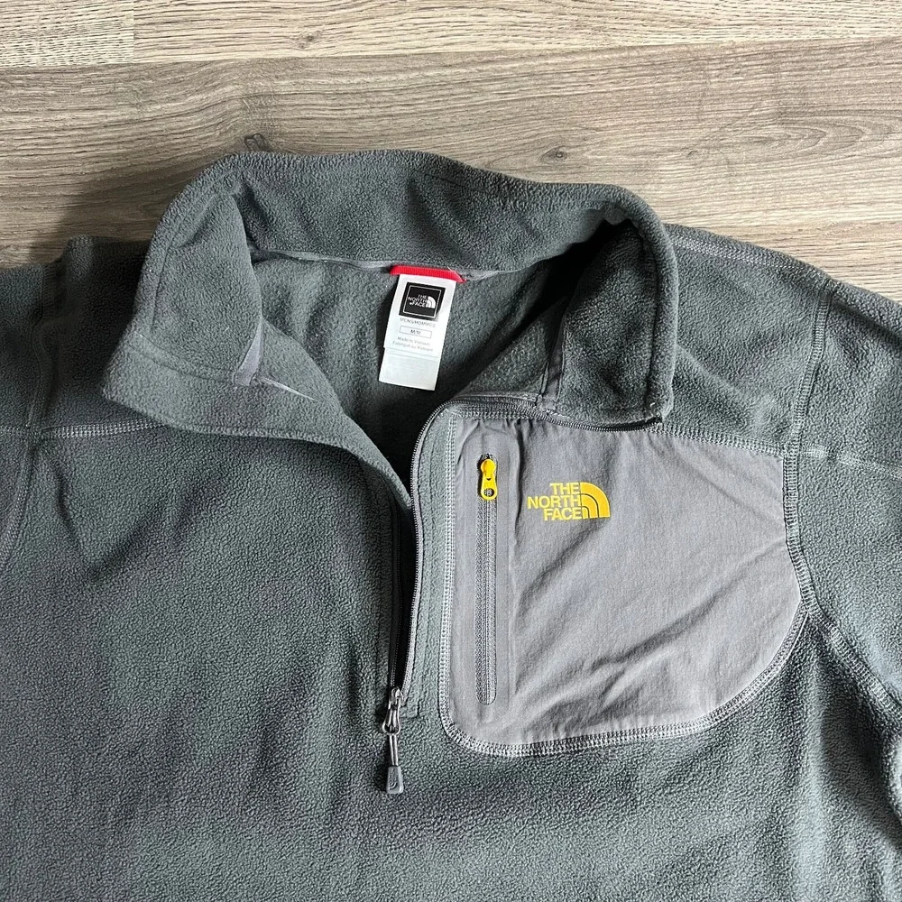 The North Face Sweatshirt Mens Medium 1/2 Zip Fleece Pullover Grey Pullover Gorp
